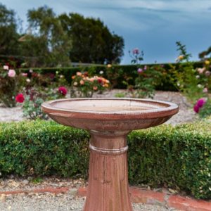 Northcote Pottery birdbath brown